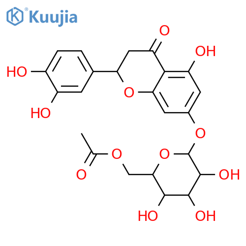 4H-1-Benzopyran-4-one,7-[(6-O-acetyl-b-D-glucopyranosyl)oxy]-2-(3,4-dihydroxyphenyl)-2,3-dihydro-5-hydroxy-,(2S)- structure