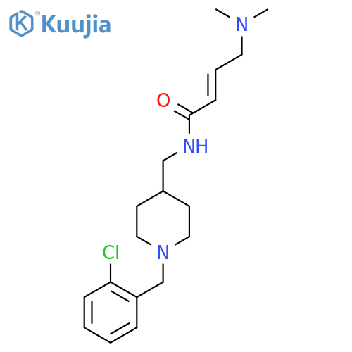 N-({1-[(2-chlorophenyl)methyl]piperidin-4-yl}methyl)-4-(dimethylamino)but-2-enamide structure
