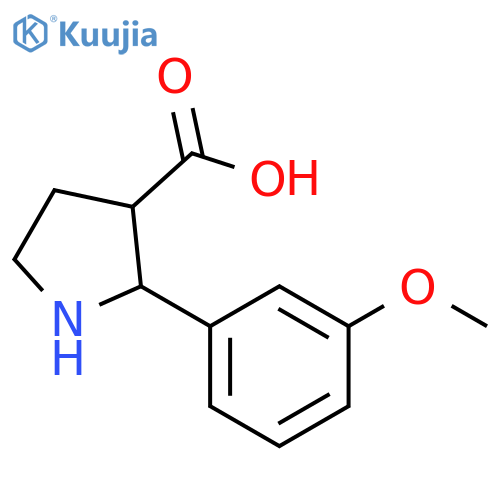 2-(3-Methoxyphenyl)pyrrolidine-3-carboxylic acid structure