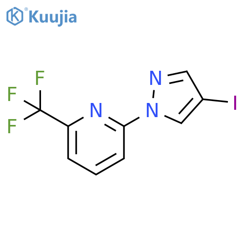 2-(4-iodo-1H-pyrazol-1-yl)-6-(trifluoromethyl)pyridine structure