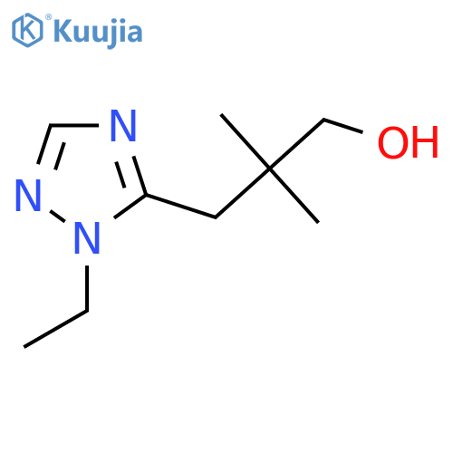 3-(1-ethyl-1H-1,2,4-triazol-5-yl)-2,2-dimethylpropan-1-ol structure
