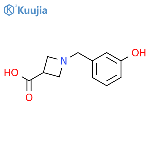 1-[(3-hydroxyphenyl)methyl]azetidine-3-carboxylic acid structure