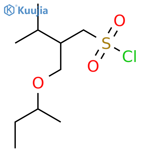 2-(butan-2-yloxy)methyl-3-methylbutane-1-sulfonyl chloride structure
