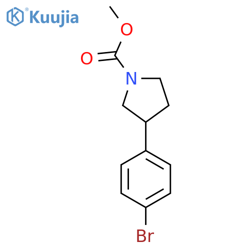 Methyl 3-(4-bromophenyl)pyrrolidine-1-carboxylate structure