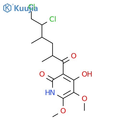 2(1H)-Pyridinone,3-(5,6-dichloro-2,4-dimethyl-1-oxohexyl)-4-hydroxy-5,6-dimethoxy- (9CI) structure