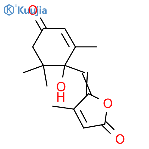 6-Hydroxy-3-oxocyclofarnesa-4,7,9-trien-11,8-olide structure