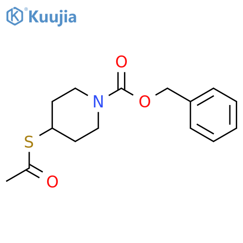 Benzyl 4-(acetylthio)piperidine-1-carboxylate structure