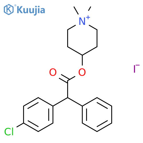 Piperidinium, 4-[[(4-chlorophenyl)phenylacetyl]oxy]-1,1-dimethyl-, iodide structure