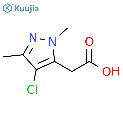 2-(4-chloro-1,3-dimethyl-1H-pyrazol-5-yl)acetic acid structure