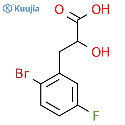 3-(2-Bromo-5-fluorophenyl)-2-hydroxypropanoic acid structure