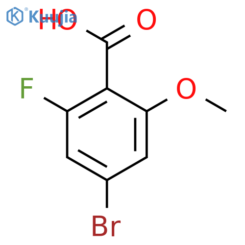 4-Bromo-2-fluoro-6-methoxybenzoic acid structure