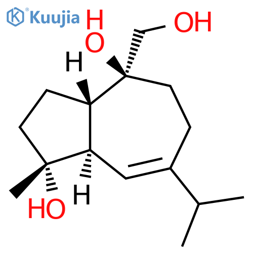 1,4-Azulenediol, 1,2,3,3a,4,5,6,8a-octahydro-4-(hydroxymethyl)-1-methyl-7-(1-methylethyl)-, (1R,3aS,4S,8aR)-rel- structure