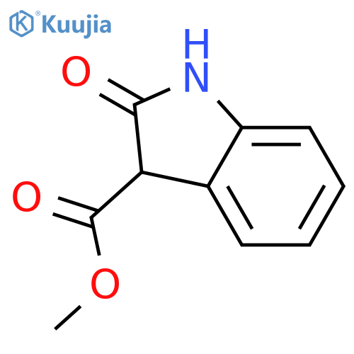 2,3-dihydro-2-oxo-1H-Indole-3-carboxylic acid methyl ester structure