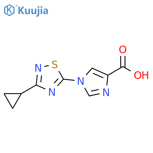 1-(3-cyclopropyl-1,2,4-thiadiazol-5-yl)-1H-imidazole-4-carboxylic acid structure