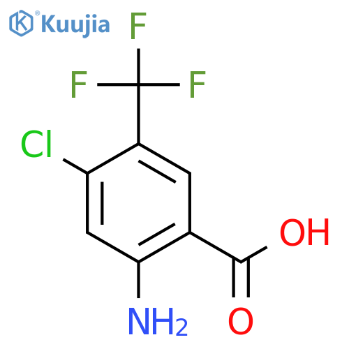2-Amino-4-chloro-5-(trifluoromethyl)benzoic acid structure