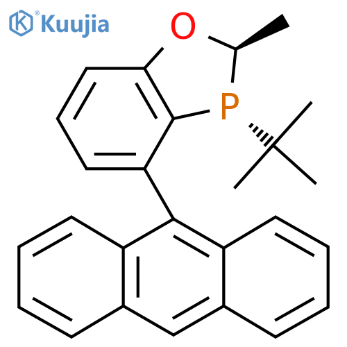 (2R,3R)-4-(Anthracen-9-yl)-3-(tert-butyl)-2-methyl-2,3-dihydrobenzo[d][1,3]oxaphosphole structure