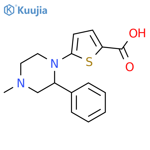 5-(4-methyl-2-phenylpiperazin-1-yl)thiophene-2-carboxylic acid structure