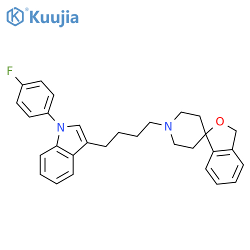 Spiro[isobenzofuran-1(3H),4'-piperidine],1'-[4-[1-(4-fluorophenyl)-1H-indol-3-yl]butyl]- structure