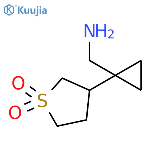 3-1-(aminomethyl)cyclopropyl-1lambda6-thiolane-1,1-dione structure