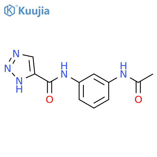 N-(3-acetamidophenyl)-1H-1,2,3-triazole-5-carboxamide structure