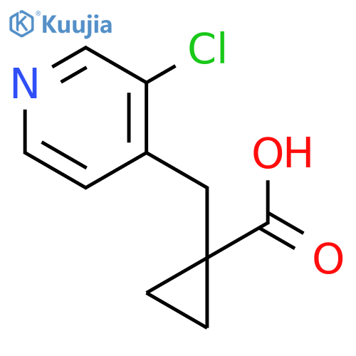 1-(3-chloropyridin-4-yl)methylcyclopropane-1-carboxylic acid structure