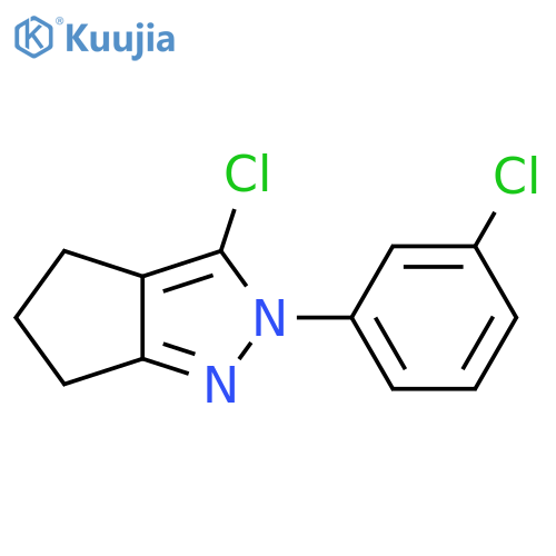 3-chloro-2-(3-chlorophenyl)-2H,4H,5H,6H-cyclopentacpyrazole structure