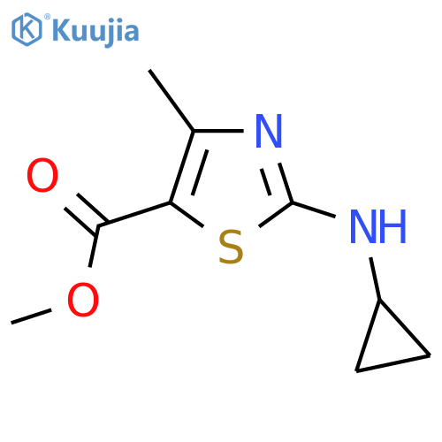 Methyl 2-(cyclopropylamino)-4-methyl-1,3-thiazole-5-carboxylate structure