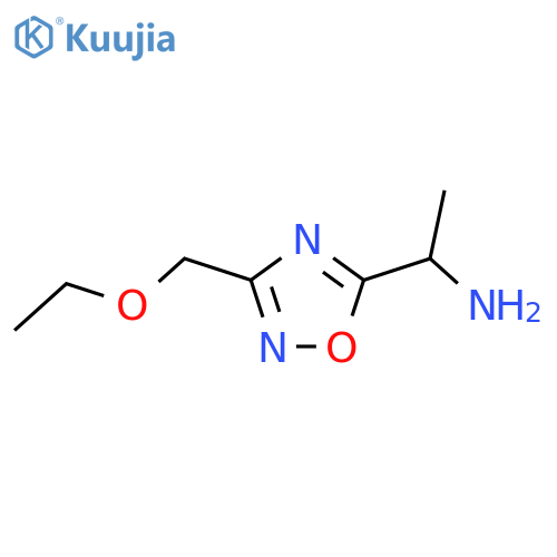 1-3-(ethoxymethyl)-1,2,4-oxadiazol-5-ylethan-1-amine structure