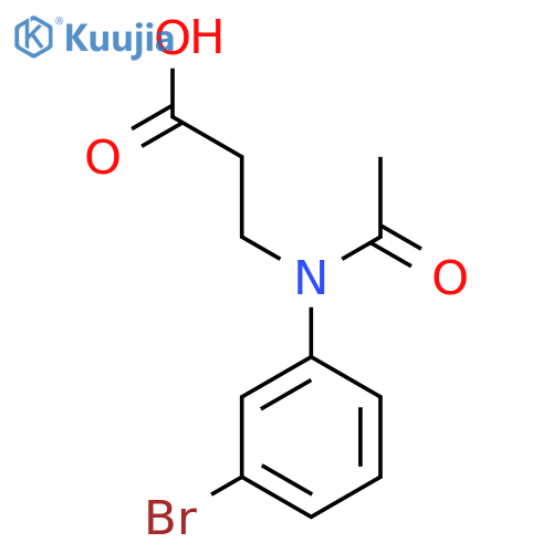 3-N-(3-bromophenyl)acetamidopropanoic acid structure