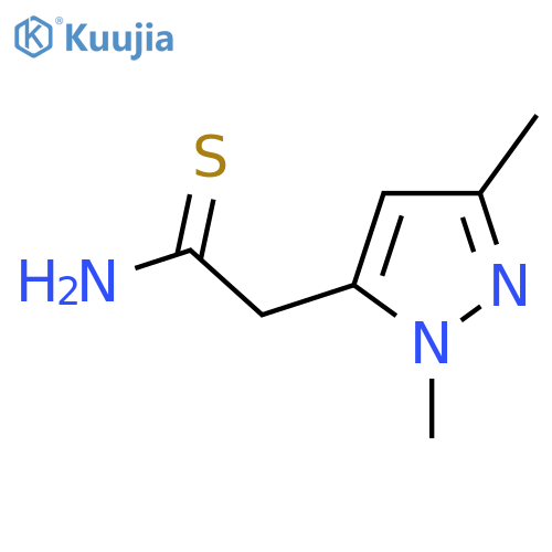 2-(1,3-dimethyl-1H-pyrazol-5-yl)ethanethioamide structure
