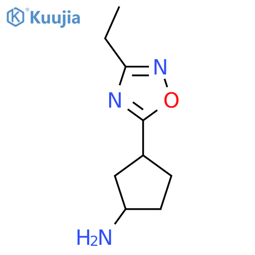 3-(3-Ethyl-1,2,4-oxadiazol-5-yl)cyclopentanamine structure