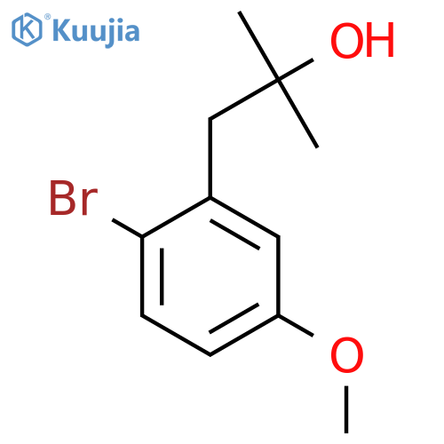 1-(2-bromo-5-methoxyphenyl)-2-methylpropan-2-ol structure