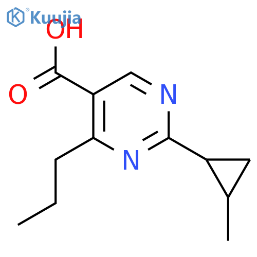 5-Pyrimidinecarboxylic acid, 2-(2-methylcyclopropyl)-4-propyl- structure