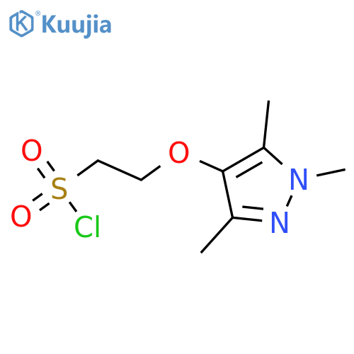2-(trimethyl-1H-pyrazol-4-yl)oxyethane-1-sulfonyl chloride structure