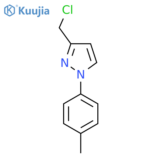 3-(chloromethyl)-1-(4-methylphenyl)-1H-pyrazole structure