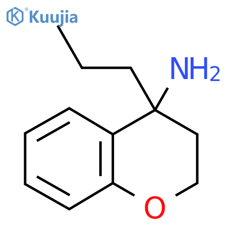 4-Propyl-3,4-dihydro-2h-1-benzopyran-4-amine structure