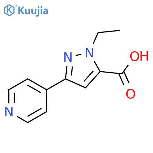 1-ethyl-3-(pyridin-4-yl)-1H-pyrazole-5-carboxylic acid structure