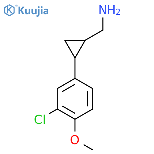 2-(3-chloro-4-methoxyphenyl)cyclopropylmethanamine structure