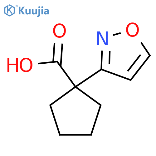 1-(1,2-oxazol-3-yl)cyclopentane-1-carboxylic acid structure