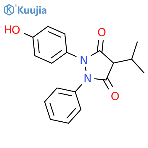 3,5-Pyrazolidinedione,1-(4-hydroxyphenyl)-4-(1-methylethyl)-2-phenyl- structure