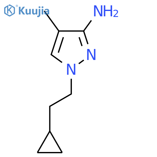 1-(2-Cyclopropylethyl)-4-methyl-1h-pyrazol-3-amine structure