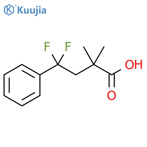 4,4-difluoro-2,2-dimethyl-4-phenylbutanoic acid structure