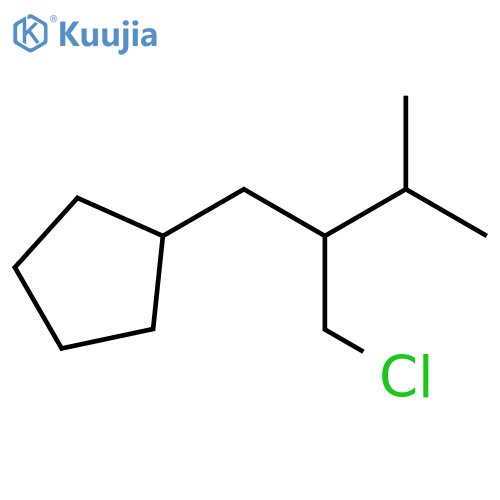 Cyclopentane, [2-(chloromethyl)-3-methylbutyl]- structure