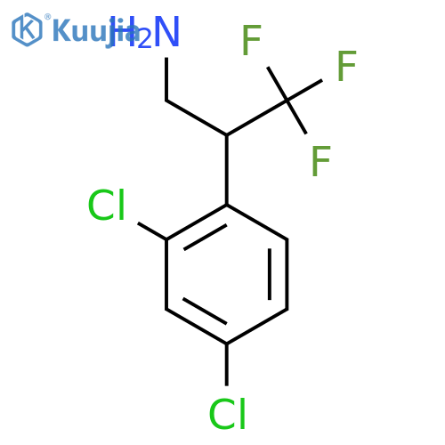 2-(2,4-dichlorophenyl)-3,3,3-trifluoropropan-1-amine structure