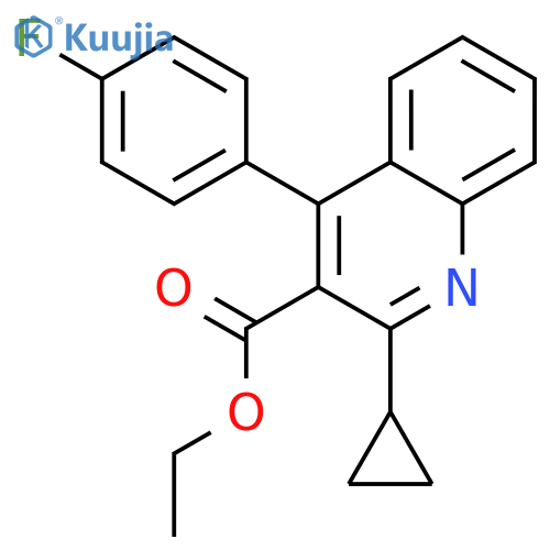 Ethyl 2-cyclopropyl-4-(4-fluorophenyl)quinoline-3-carboxylate structure