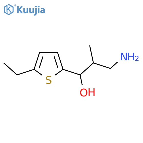 3-Amino-1-(5-ethylthiophen-2-yl)-2-methylpropan-1-ol structure