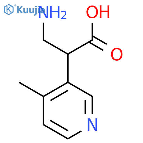 3-amino-2-(4-methylpyridin-3-yl)propanoic acid structure
