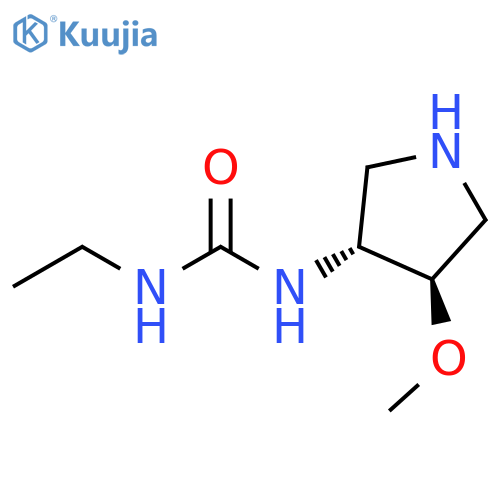 Urea, N-ethyl-N'-[(3R,4R)-4-methoxy-3-pyrrolidinyl]-, rel- structure