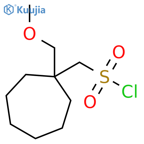 1-(methoxymethyl)cycloheptylmethanesulfonyl chloride structure