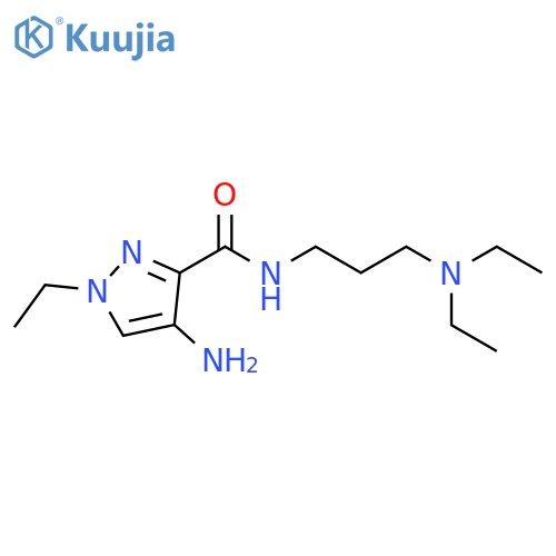 4-amino-N-[3-(diethylamino)propyl]-1-ethyl-1H-pyrazole-3-carboxamide structure